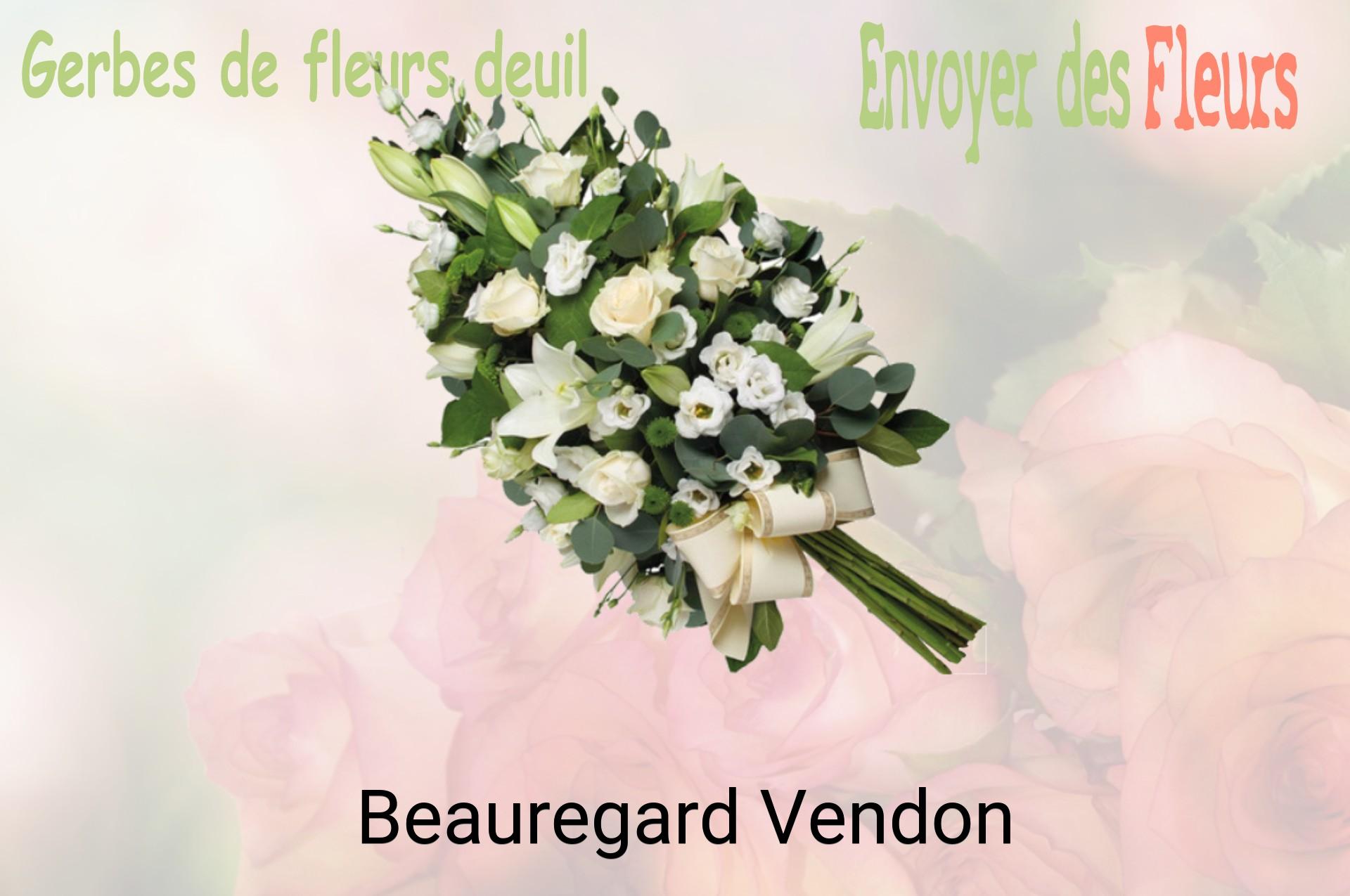 Gerbe de fleurs de deuil livrée à Beauregard-Vendon